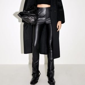 EXTRA LONG FAUX LEATHER LEGGINGS (NEW W/TAGS)